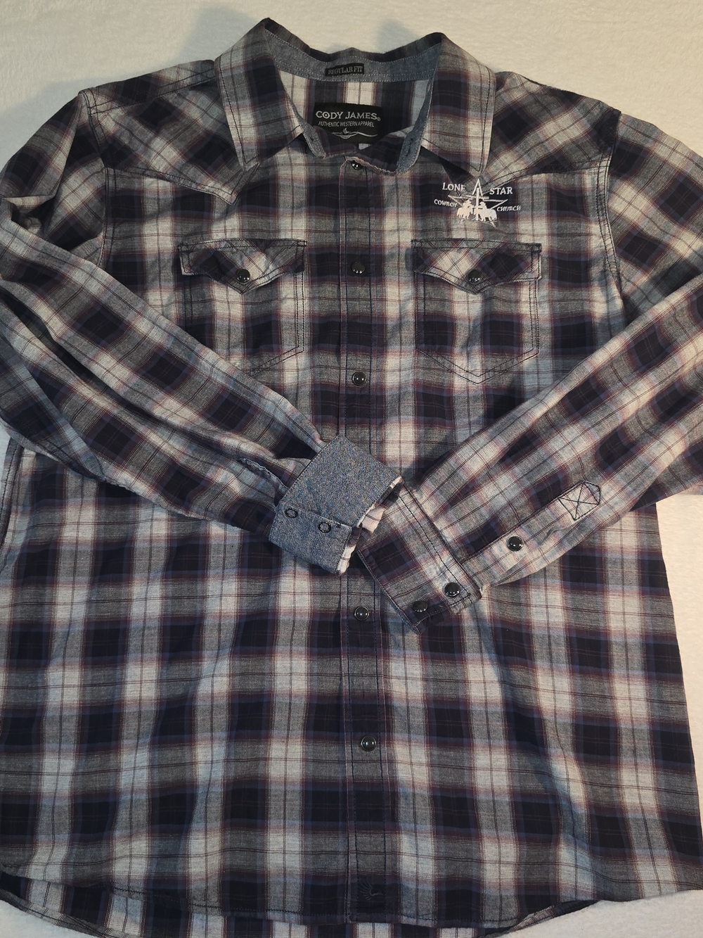 Cody James Authentic Western Men’s XL  Plaid Pearl Snap Cowboy Lonestar Ranch